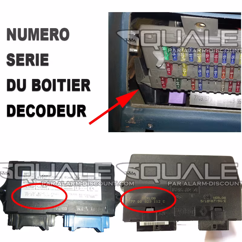 Emplacement du boitier décodeur sur laguna 1