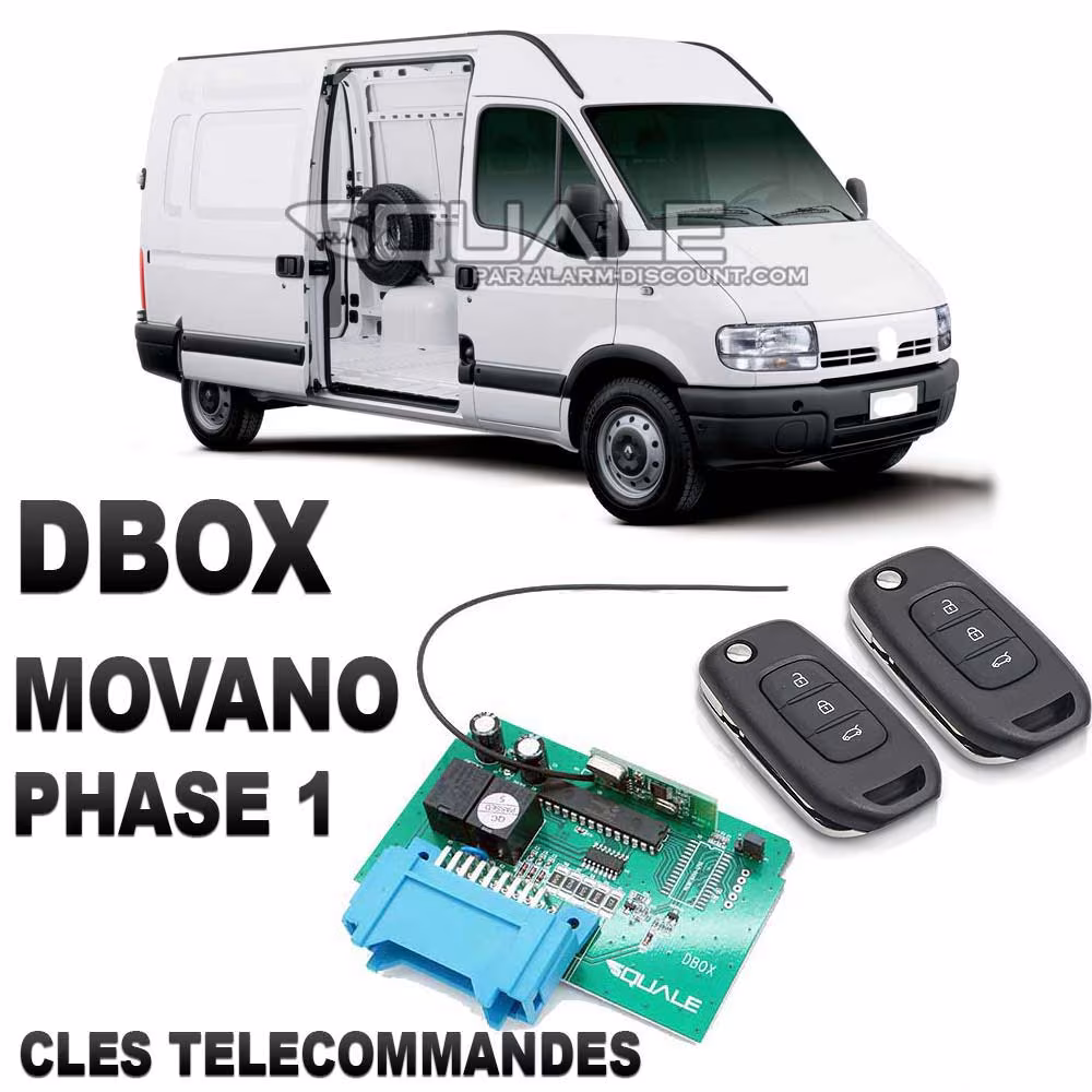 DBOX pour movano phase 1 avec 2 clés télécommandes (Anti démarrage + télécommande)