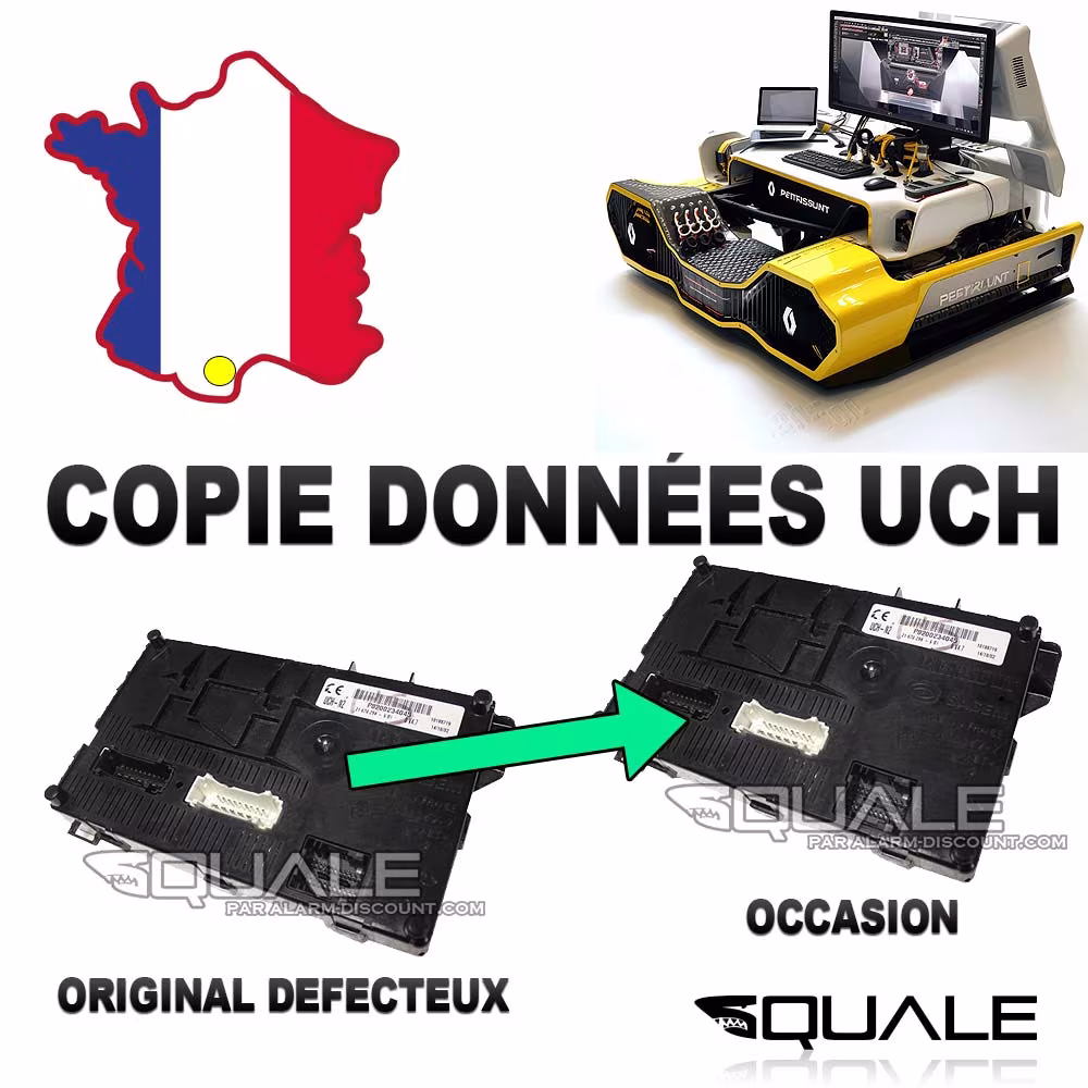 Clonage d'un UCH d'origine sur un UCH d'occasion renault (modèle avec clé à carte)