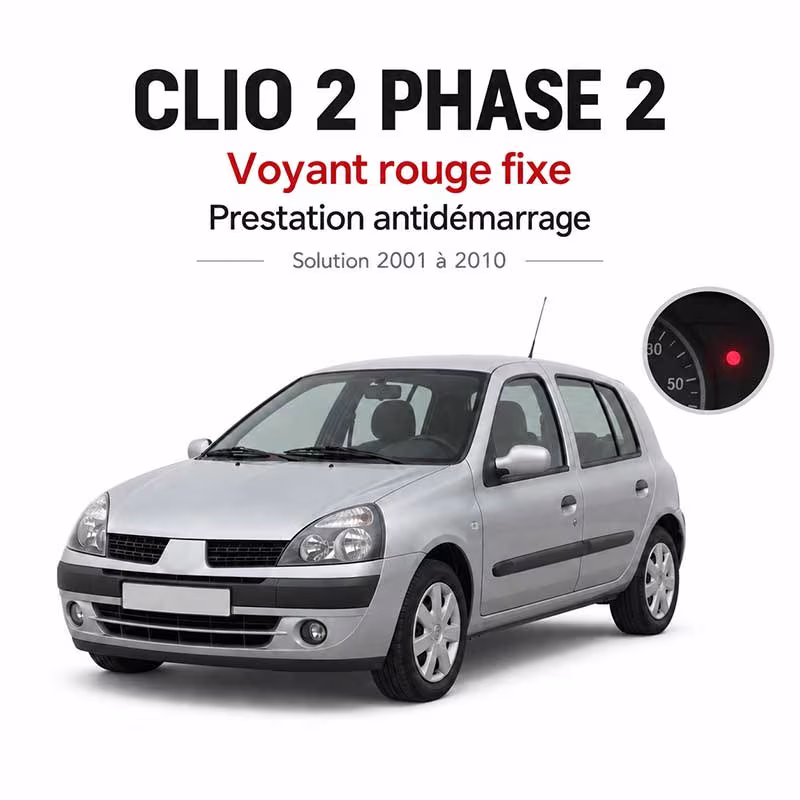 Solution réparation voyant rouge fixe clio 2 après 2001