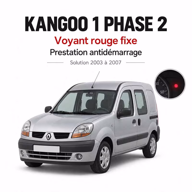 Solution réparation voyant rouge fixe kangoo 1 phase 2