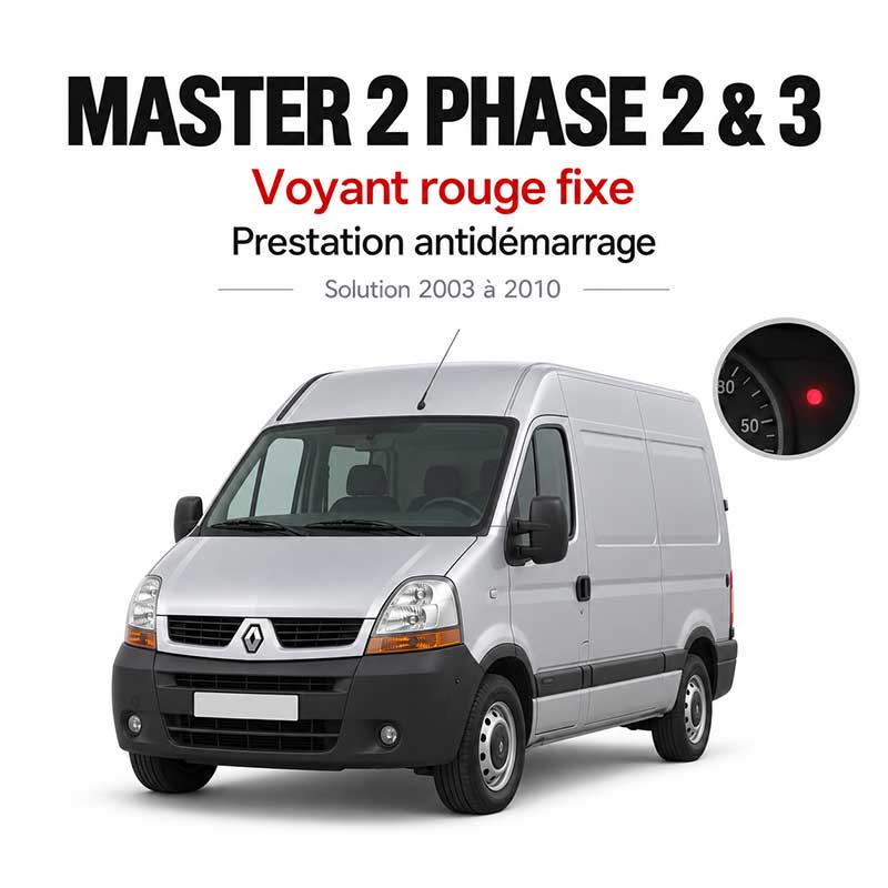 Repair solution for fixed red warning light on Master 2 Phase 2