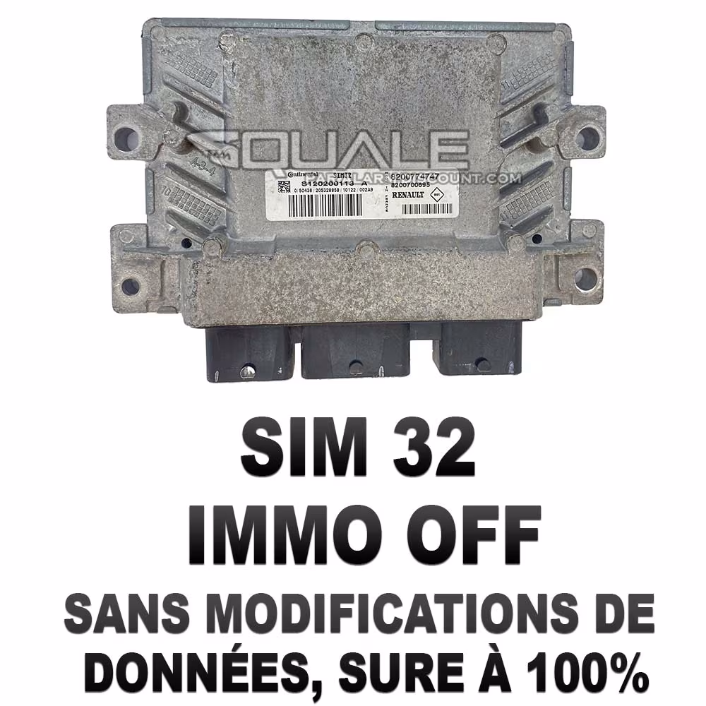 Service de suppression d'anti démarrage sur calculateur SIM32