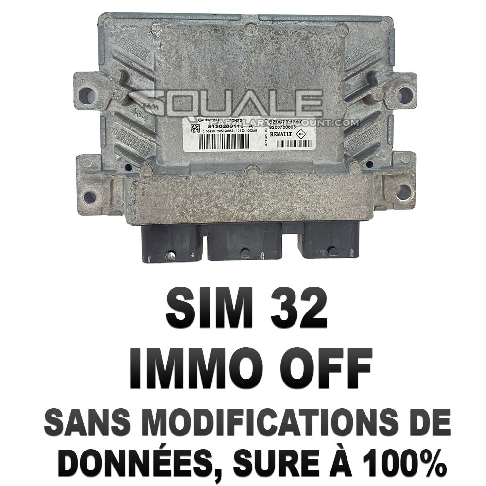 Désactivation anti démarrage SIM32 SIM 32 immo off