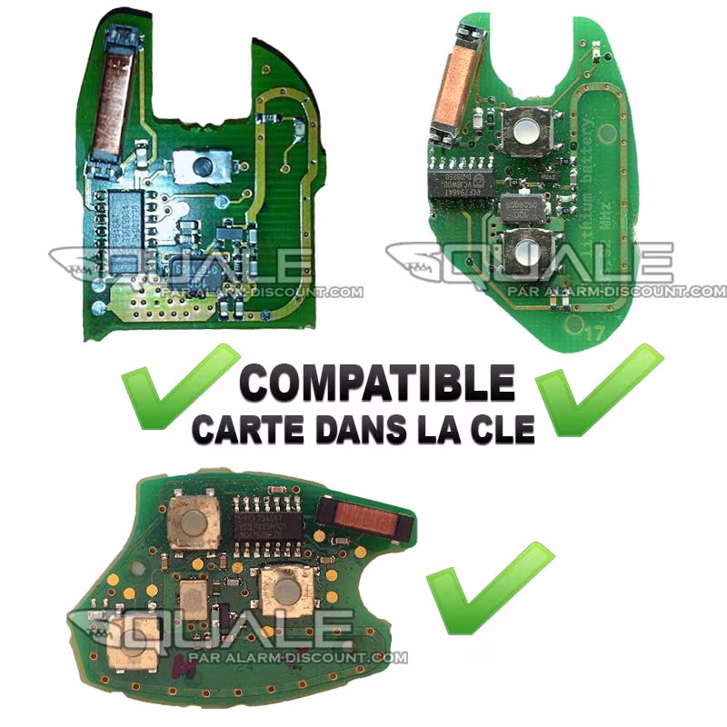 Carte de clé compatible clé de désactivation anti demarrage pour dacia logan phase 1